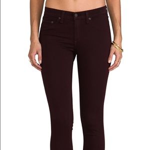 Rag & Bone plush legging in Mulberry